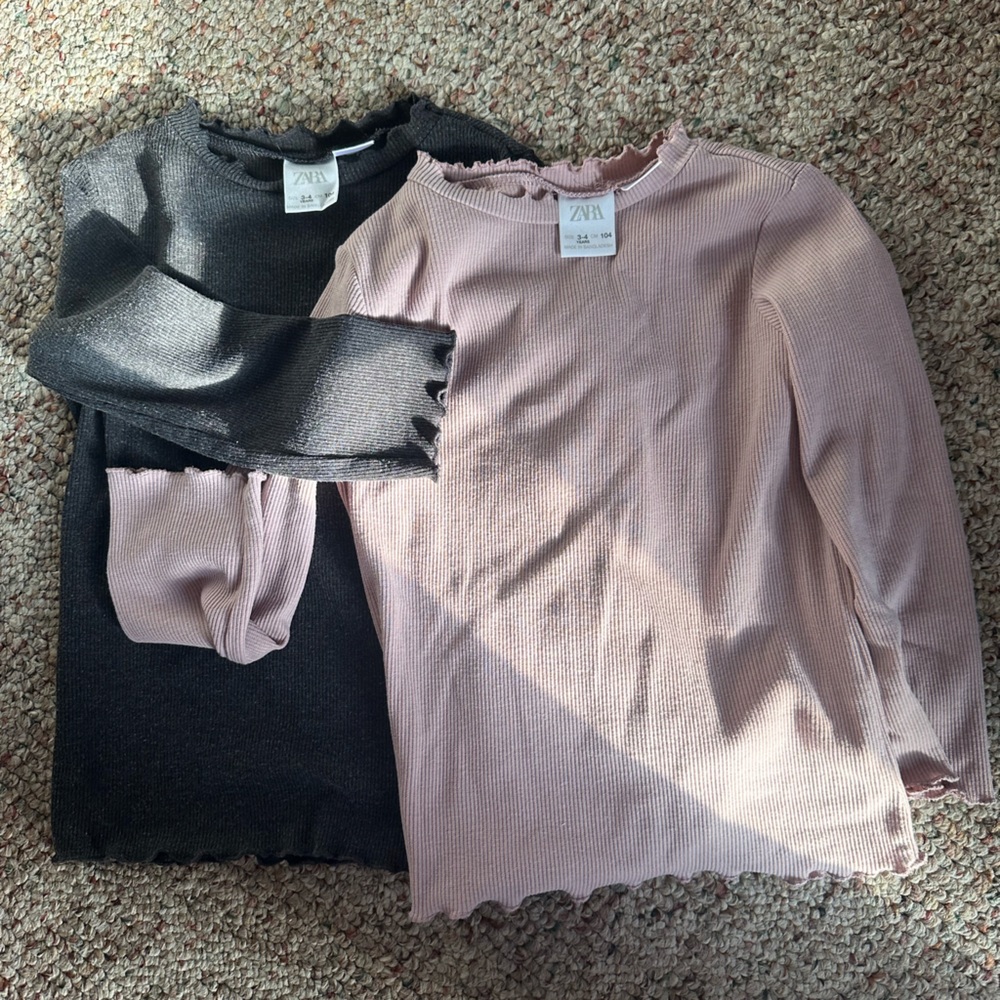 Zara 2 Long sleeve rib shirts